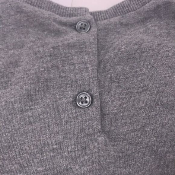 Crazy 8 "Brave" Sweatshirt with White Striped Sleeves, 4T, Gray - Picture 4 of 4